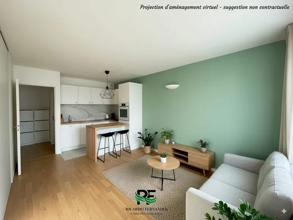T1 bis 33 m² - Coin nuit séparé - DPE C - Parking sécu
