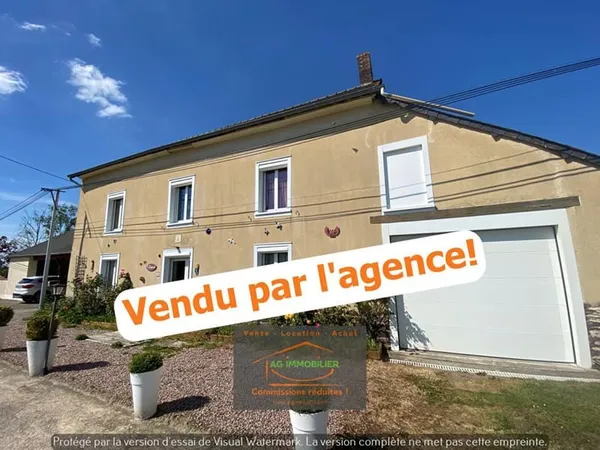Longère de 178 m² habitables sur un terrain entièrement clos