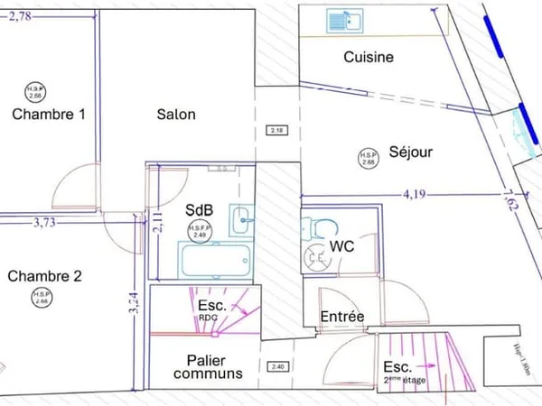 Appartement 3 pièces 61 m² - Hyper centre La Rochelle