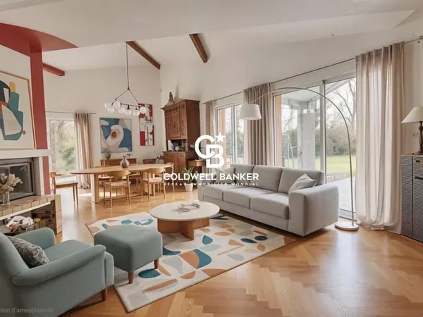 PESSAC - MAISON D'ARCHITECTE FAMILIALE - PLAIN PIED - 5 CHAMBRES - JARDIN PISCINE - GARAGE