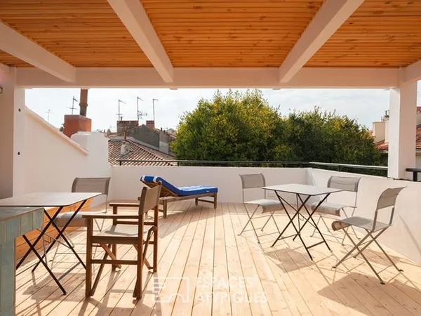 Appartement duplex avec toit terrasse proche mer