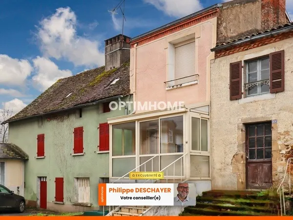 Maison 69 m² - 4 pièces - 3 Chambres - 1 Véranda - 1 Garage - Terrain 50 m² - 87190 MAGNAC LAVAL