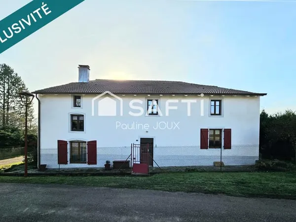 Ancienne ferme individuelle 4 pièces avec grande dépendance et terrain clos