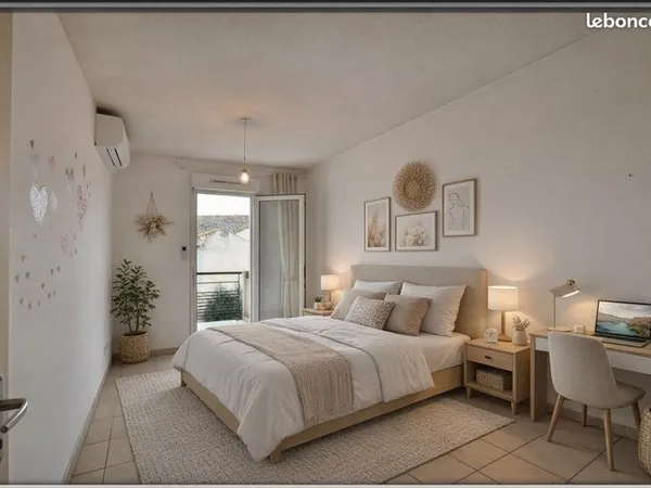 Pézenas - Dernier étage - T2 avec mezzanine, terrasse, climatisation et parking