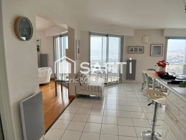 Front de mer Pornichet 4 pièces 119 m², vue océan panoramique