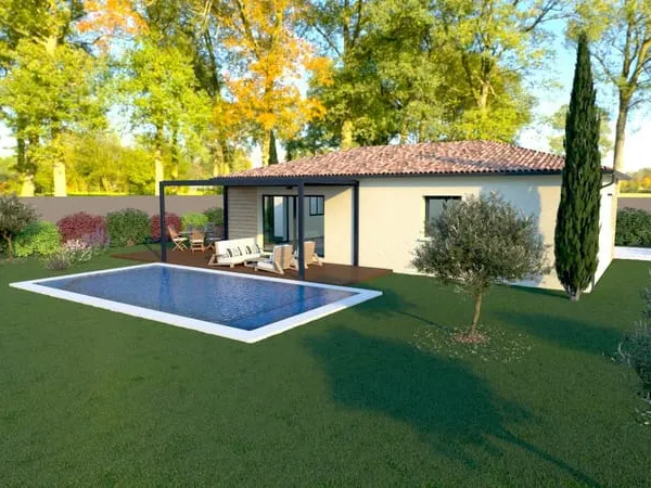 Projet de construction Maison 88 m2 et terrain 400 m2 Sabran