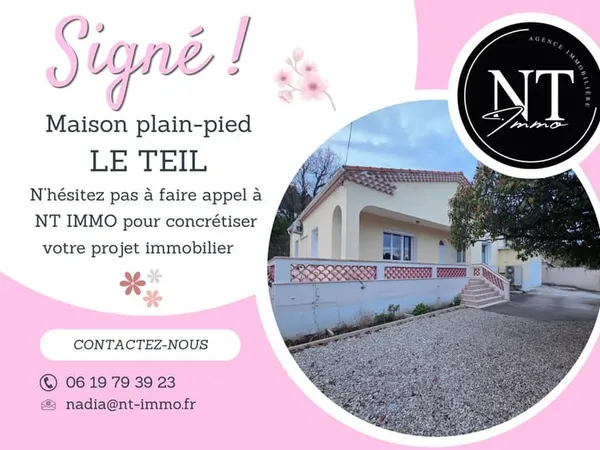 LE TEIL - MAISON DE PLAIN PIED RÉNOVÉE