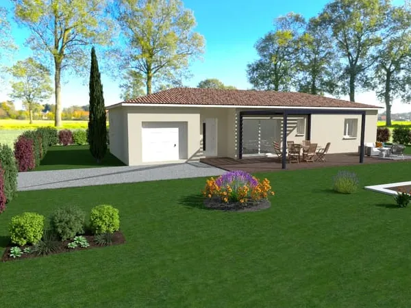 Projet de construction Maison 90 m2 Terrain 460 m2 LAUDUN