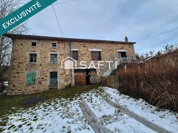 Maison en pierres 3 chambres avec terrain