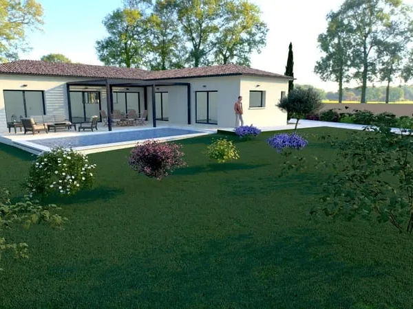 Projet de construction maison 140 m2 Terrain 810 m2 Chusclan 30200
