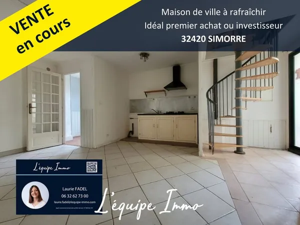 Maison de ville type T2 + bureau 