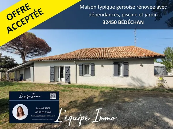 Maison gersoise avec piscine et dépendances sur plus d'un he