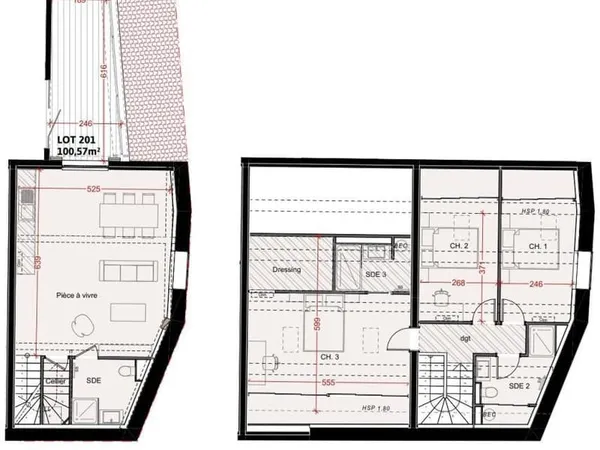 Spacieux Duplex T4 avec terrasse et parking 