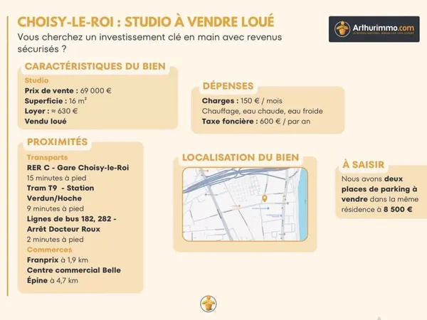 Studio 16m2 - Proche GARE 