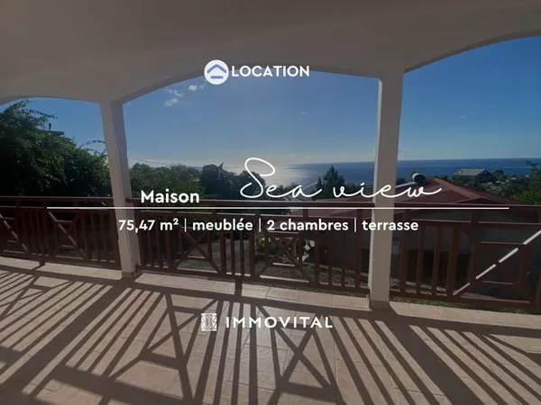 À LOUER - Charmante maison T3 meublée à Vieux-Habitants 