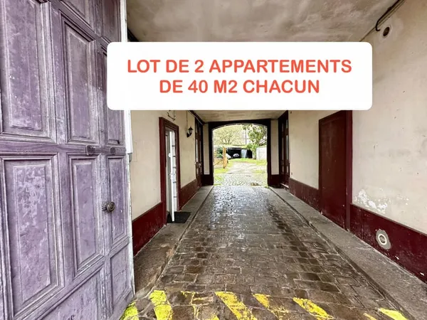 PLEIN PIED : 2 Appartements de 40 M2 chacun 