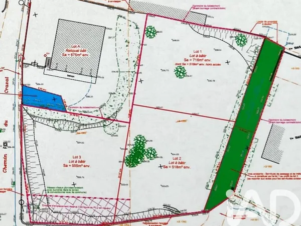 Terrain 518 m²