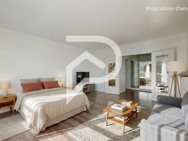 RARE sur le secteur - Le Pecq grand studio de 46m2 balcon, cave, parking, ascenseur, gardien...