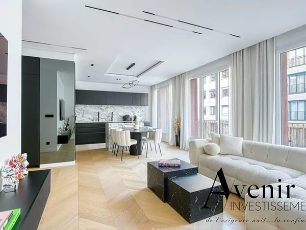 APPARTEMENT D'EXCEPTION - COEUR LYON 6 - TÊTE D'OR - T3 MEUBLE - 2 chambres - balcons - garage