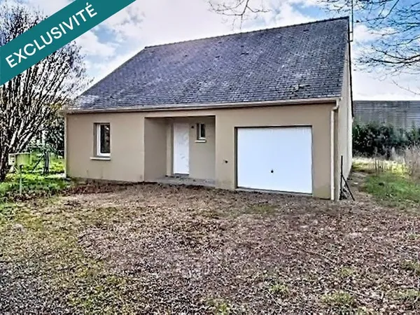 Cette jolie maison de plein pied avec un terrain constructible.