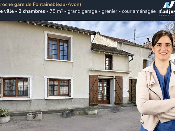 Maison de ville avec garage et cour . A 5 min à pied de la gare de Fontainebleau-Avon