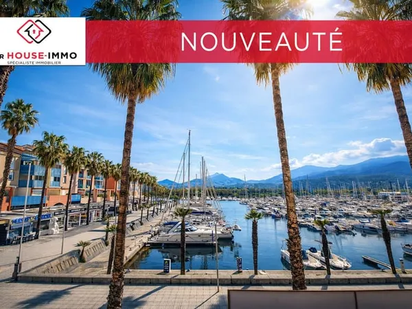 APT T2 38m² avec grande terrasse 15m² Vue sur le port d'Argeles. Expo plein sud.