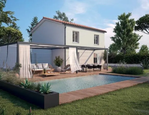 Maison neuve 95 m² à Paulhan sur terrain 327 ...