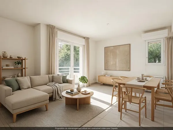 Appartement familial 4 pièces de 81m² avec balcon, garage et stationnement