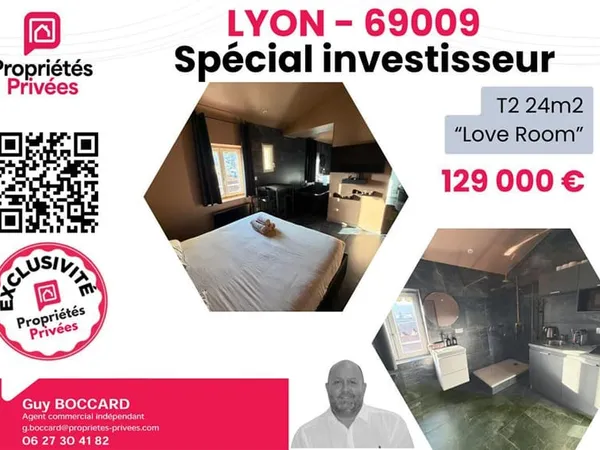 Appartement Lyon 2 pièce(s) 24 m2