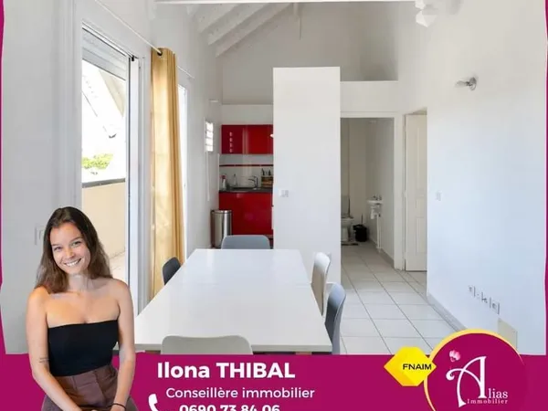 LOCATION GRAND T2 MEUBLÉ BOURG SAINT FRANCOIS PARKING