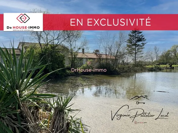 Maison de charme 135 m² Terrain 2 199 m² Vue exceptionnelle sur la rivière Coeur du Marais