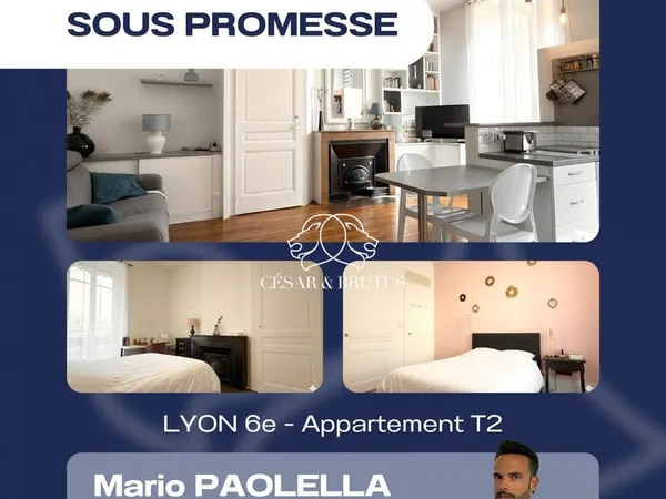 Exclusivité - Lyon 6e (Bellecombe) - Appartement T2 (46 m2) Cav