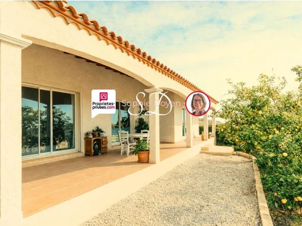 Maison 4 faces T 5 et appartement T2 indépendant - Villelongue Dels Monts - 191 m²