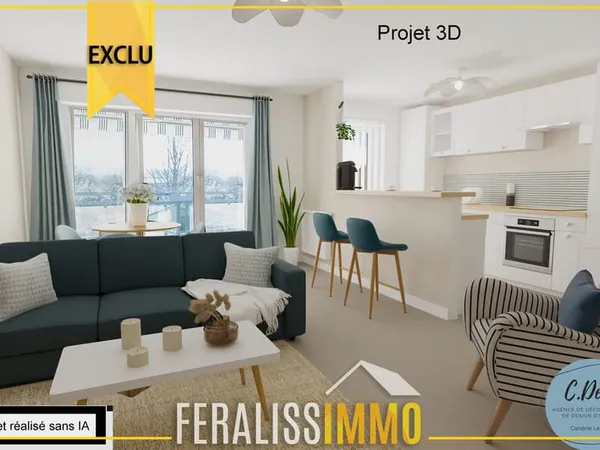 Appartement F3 bien exposé et idéalement situé !