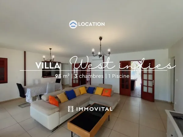 VILLA T4 MEUBLEE + PISCINE SUR SOMMABERT LE MOULE