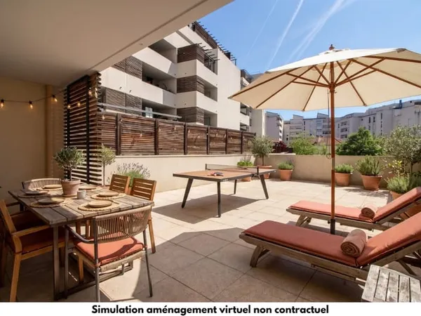 T3 GRANDE TERRASSE, GARAGE DOUBLE, au 262 ave de la capelett