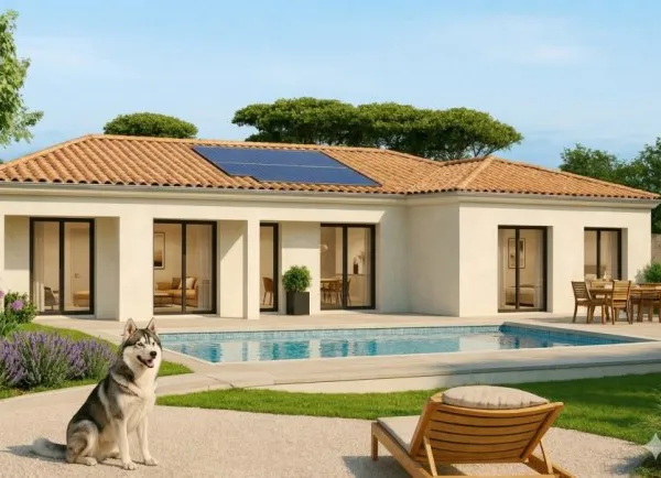 Vente maison contemporaine en L de 120 m² sur...