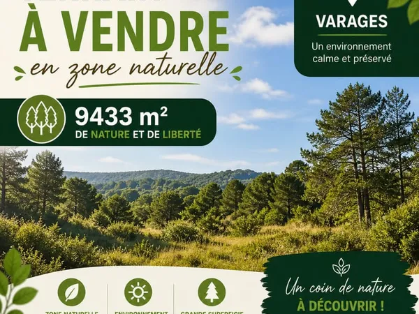 Terrain de 9 433 m2 à Varages