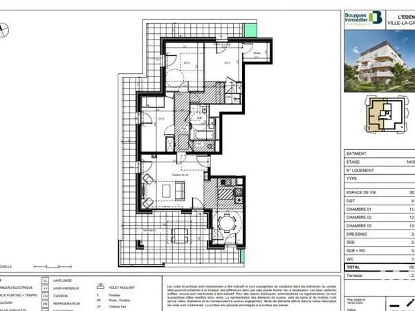 Appartement 4 pièces 95 m²