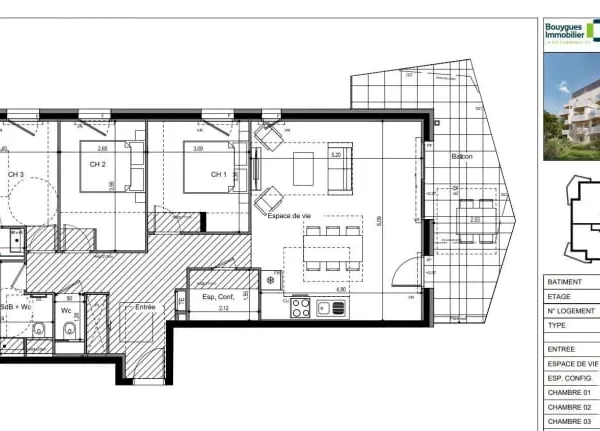 Appartement 4 pièces 91 m²