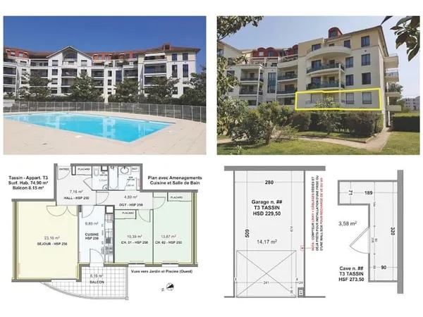 Appartement 3 pièces 75 m²