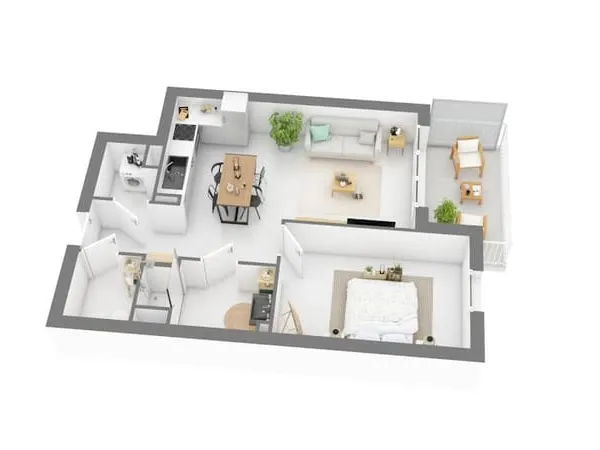 Appartement 2 pièces 45 m²