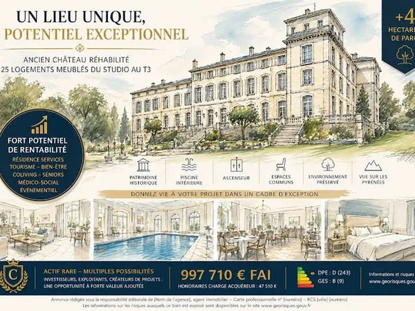 Château 60 pièces 1400 m²