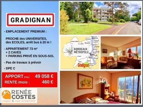 Viager 3 pièces 73 m²