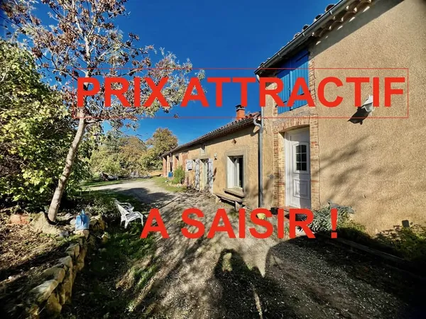 Opportunite pour cette ferme Lauragaise avec dépendances et grand terrain !