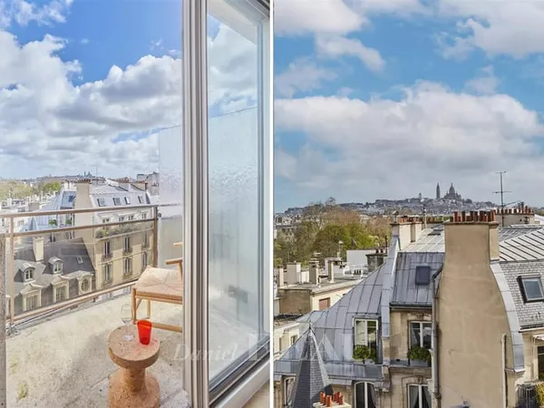 Paris VIIIe - rue de Courcelles. Pied-À-Terre avec vue.