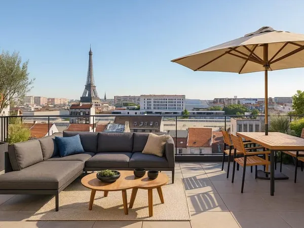 Rare : Rooftop Duplex Avec Terrasse De 125M2 Vue Sur Paris Et La Tour Eiffel 