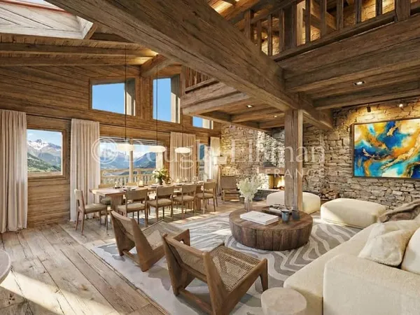 Megeve - Demi-chalet neuf de grande qualité avec 4 chambres, proche du centre