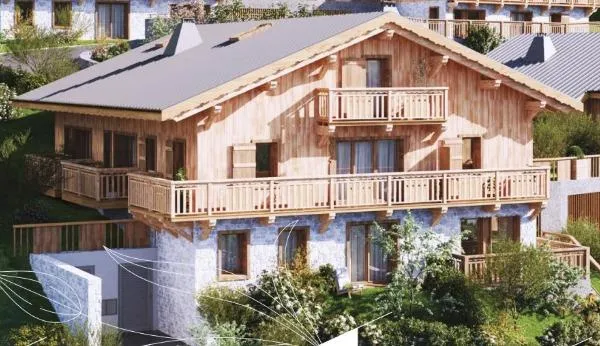Nouveau chalet sur plan orientation sud de 6 chambres à vendre à Samoëns avec vues imprenables