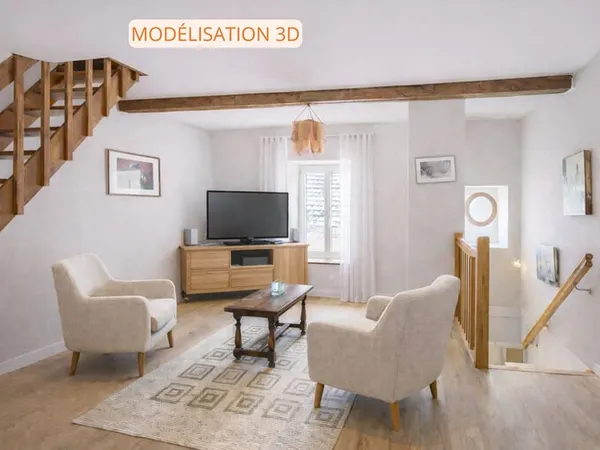 Rare maison en vente en pierre à Levernois : 2 chambres : petit jardin clos :